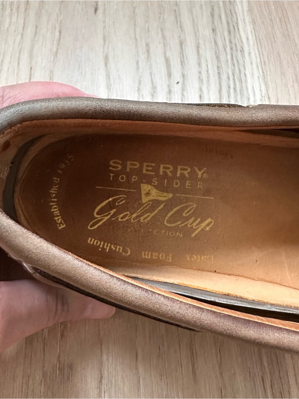 Sperry Gold Cup Brown Leather Classic Boat Shoes - Picture 2 of 5